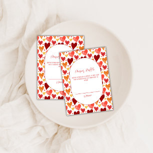 Modern Sweetheart Diaper Raffle Baby Shower  Enclosure Card