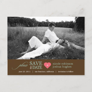 Modern Sweetheart Save The Date Postcard