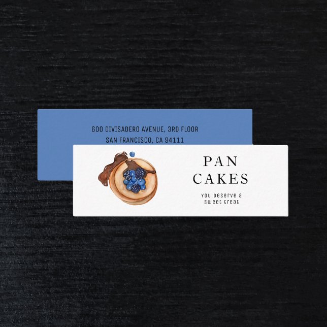 Modern Sweets Pancake Bakery Professional Business Mini Business Card (Creator Uploaded)