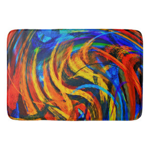 Modern Swirl Abstract Art #11 Bath Mat
