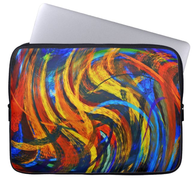 Modern Swirl Abstract Art #11 Laptop Sleeve (Front)
