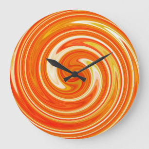 Modern Swirl Abstract Art #11 Large Clock