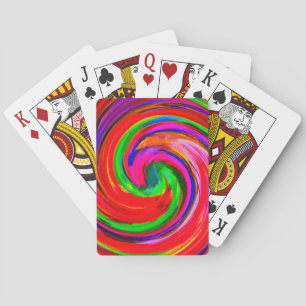 Modern Swirl Abstract Art #12 Playing Cards