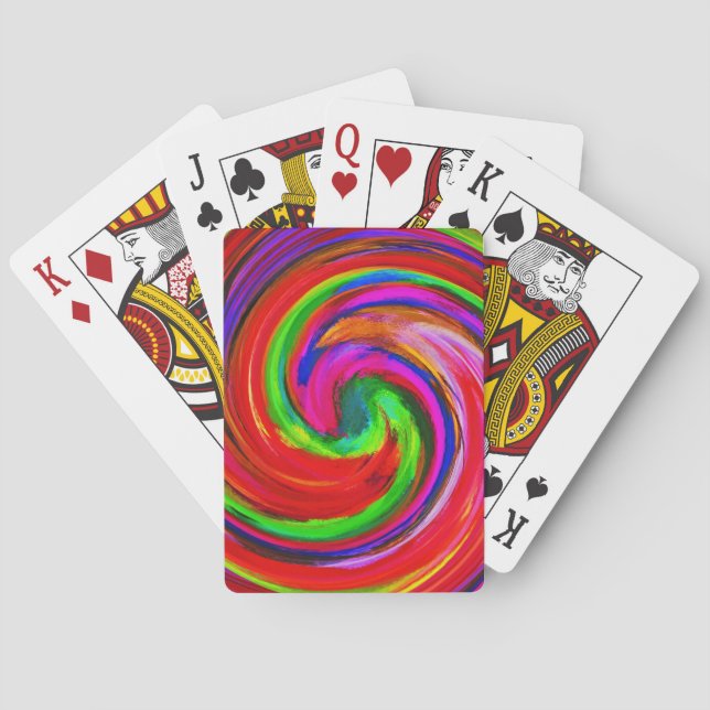 Modern Swirl Abstract Art #12 Playing Cards (Back)