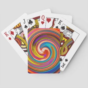 Modern Swirl Abstract Art #15 Playing Cards