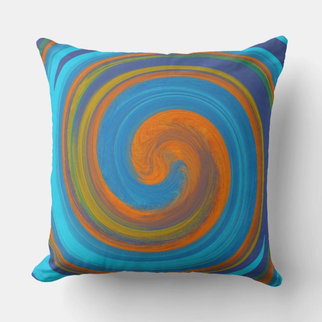 Modern Swirl Abstract Art #17 Cushion (Front)