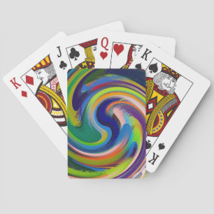 Modern Swirl Abstract Art #17 Playing Cards