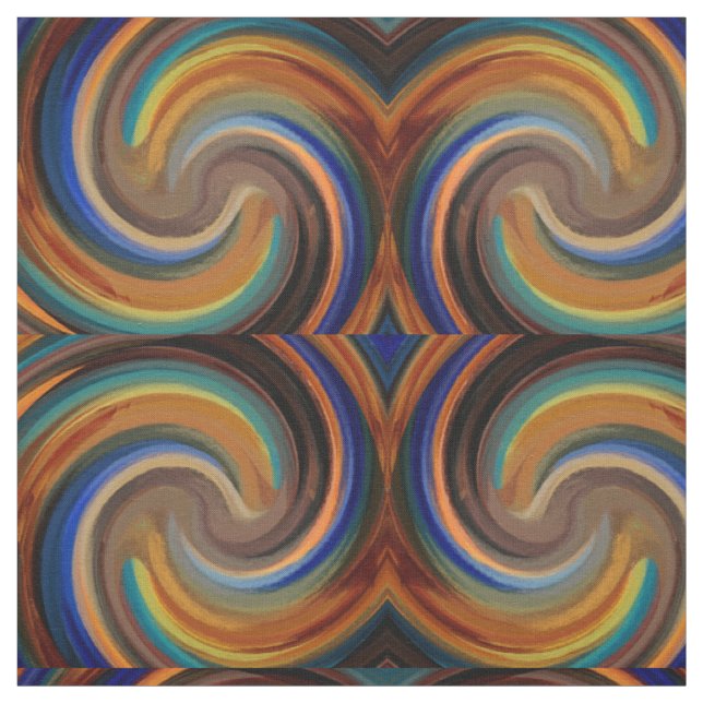 Modern Swirl Abstract Art #24 Fabric (Swatch)