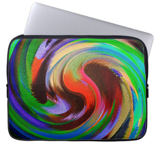 Modern Swirl Abstract Art #25 Laptop Sleeve