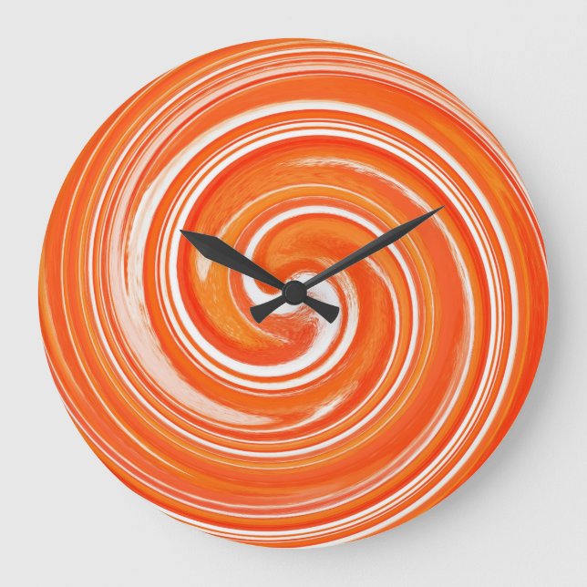 Modern Swirl Abstract Art #27 Large Clock (Front)