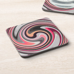 Modern Swirl Abstract Art #4 Coaster