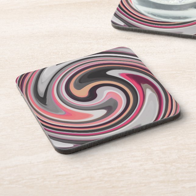 Modern Swirl Abstract Art #4 Coaster (Left Side)