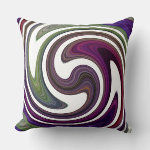 Modern Swirl Abstract Art #6 Cushion