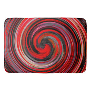 Modern Swirl Abstract Art Bath Mat