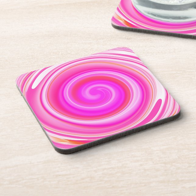 Modern Swirl Abstract Art Coaster (Left Side)