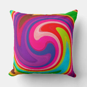 Modern Swirl Abstract Art Cushion