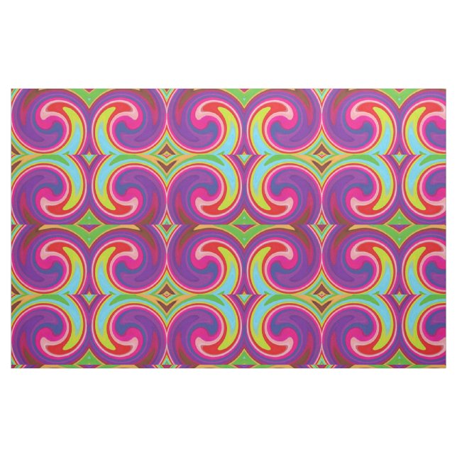 Modern Swirl Abstract Art Fabric (Fat Quarter)