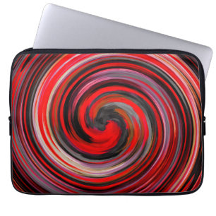 Modern Swirl Abstract Art Laptop Sleeve