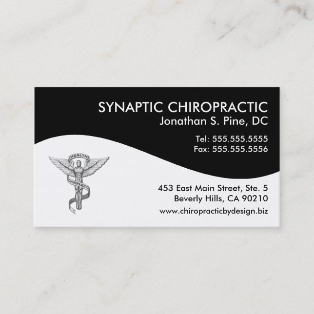 Modern Swirl Chiropractic Appointment Cards (Front)