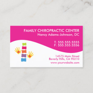 Modern Swirl Colourful Chiropractic Business Cards