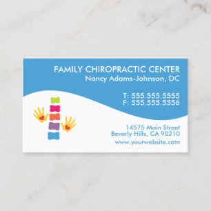 Modern Swirl Colourful Chiropractic Business Cards