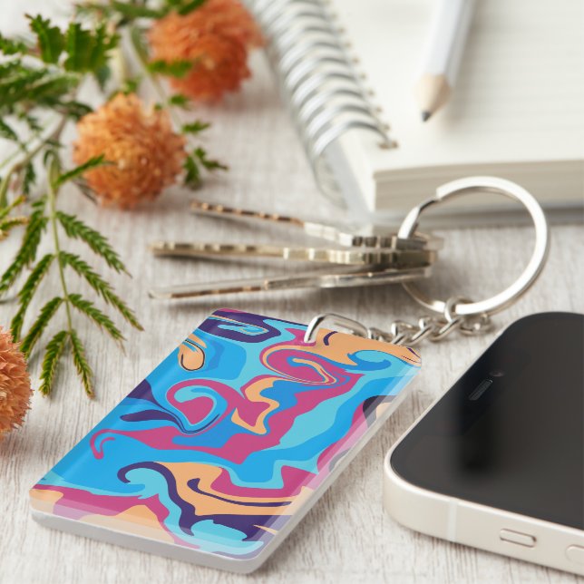 Modern Swirl Key Ring (Front Right)