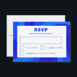 Modern Swirl Star of David Custom Bar Bat Mitzvah RSVP Card<br><div class="desc">Perfect RSVP card for a bat mitzvah, bar mitzvah or other Jewish celebration! Hand made art for you. FULLY CUSTOMIZABLE! Click on “Personalise” above to edit the text. Click "edit using design tool" to adjust the fonts, colours and placements and to delete the back side design if you prefer. Also...</div>