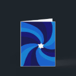 Modern Swirl Star of David Custom Bar Bat Mitzvah Thank You Card<br><div class="desc">Perfect thank you card to send after a bat mitzvah, bar mitzvah or other Jewish celebration! Hand made art for you. FULLY CUSTOMIZABLE! Click on “Personalise” above to edit the text. Click "edit using design tool" to adjust the fonts, colours and placements and to delete the inside design if you...</div>