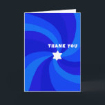 Modern Swirl Star of David Custom Bar Bat Mitzvah Thank You Card<br><div class="desc">Perfect thank you card to send after a bat mitzvah, bar mitzvah or other Jewish celebration! Hand made art for you. FULLY CUSTOMIZABLE! Click on “Personalise” above to edit the text. Click "edit using design tool" to adjust the fonts, colours and placements and to add an inside design if you...</div>