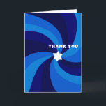 Modern Swirl Star of David Custom Bar Bat Mitzvah Thank You Card<br><div class="desc">Perfect thank you card to send after a bat mitzvah, bar mitzvah or other Jewish celebration! Hand made art for you. FULLY CUSTOMIZABLE! Click on “Personalise” above to edit the text. Click "edit using design tool" to adjust the fonts, colours and placements and to add an inside design if you...</div>