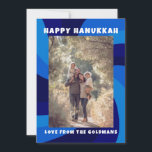 Modern Swirl Star of David HAPPY HANUKKAH CUSTOM Holiday Card<br><div class="desc">Perfect card to send for a Jewish celebration! Hand made art for you. FULLY CUSTOMIZABLE! Click on “Personalise” above to edit the text and add a photo. Click "edit using design tool" to adjust the fonts, colours and placements. Design is also available as digital download to send instantly and save...</div>