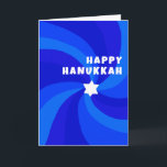 Modern Swirl Star of David HAPPY HANUKKAH HOLIDAY Card<br><div class="desc">Perfect card to send for a Jewish celebration! Hand made art for you. FULLY CUSTOMIZABLE! Click on “Personalise” above to edit the text. Click "edit using design tool" to adjust the fonts, colours and placements. Design is also available as digital download to send instantly and save on postage - as...</div>