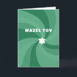 Modern Swirl Star of David MAZEL TOV Bar Mitzvah Card<br><div class="desc">Perfect congratulations card to send a bat mitzvah, bar mitzvah, wedding or other Jewish celebration! Hand made art for you. FULLY CUSTOMIZABLE! Click on “Personalise” above to edit the text. Click "edit using design tool" to adjust the fonts, colours and placements. Design is also available as digital download to send...</div>