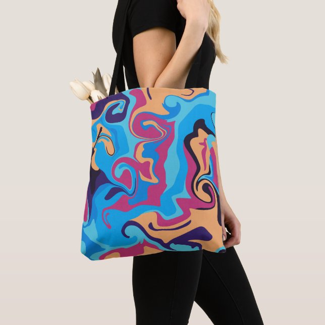 Modern Swirl Tote Bag (Close Up)