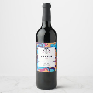 Modern Swirl Wine Label