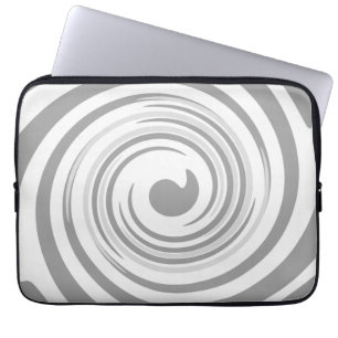 Modern Swirls in Grey Laptop Sleeve
