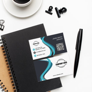 Modern Swirls Professional Business Card