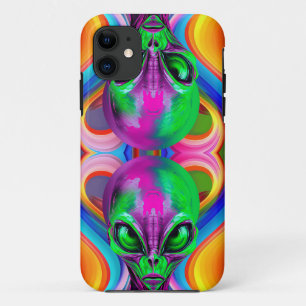 Modern Symmetric Colorful Double Head Alien  Case-Mate iPhone Case