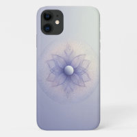 Modern Symmetric Geometric Bloom - Minimalist Blue