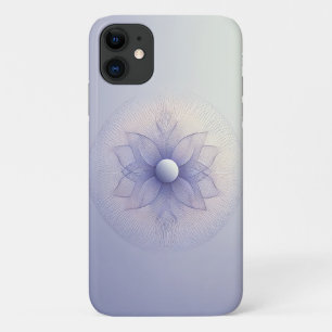 Modern Symmetric Geometric Bloom - Minimalist Blue Case-Mate iPhone Case