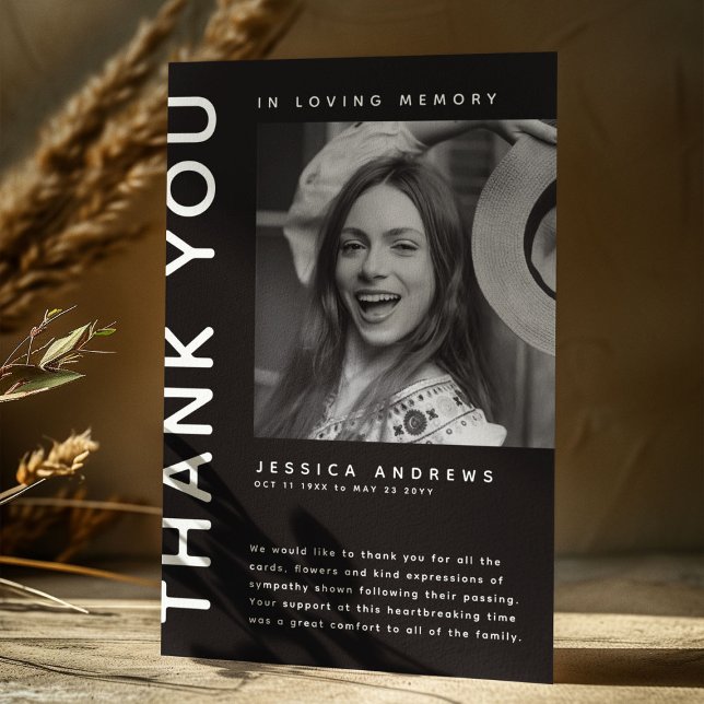 Modern Sympathy Photo Thank You (Creator Uploaded)