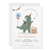 Modern T-Rex Dinosaur Birthday Party 