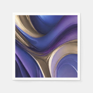 Modern Table Decor-Blue Purple and Gold Napkin