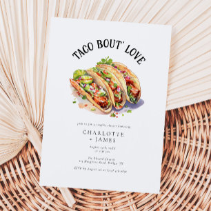 Modern Taco Bout Love Couples Bridal Shower Invitation