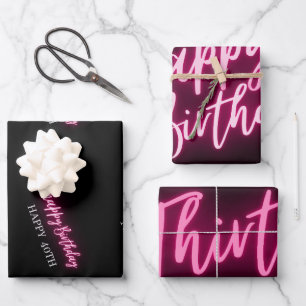 Modern Talk 30 To Me 30th Birthday Party Custom Wrapping Paper Sheet