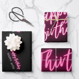 Modern Talk 30 To Me 30th Birthday Party Custom Wrapping Paper Sheet