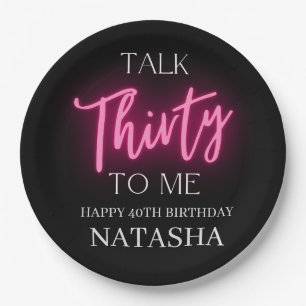 Modern Talk 30 To Me 30th Birthday Party Paper Plate
