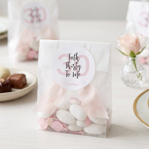 Modern Talk Thirty To Me Pink 30th Birthday Party Classic Round Sticker