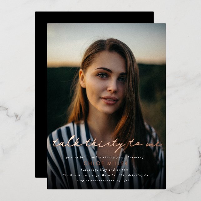 Modern Talk Thirty to Me Script 30th Birthday (Front/Back)