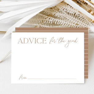 Modern Tan Advice for the Graduate Graduation Enclosure Card